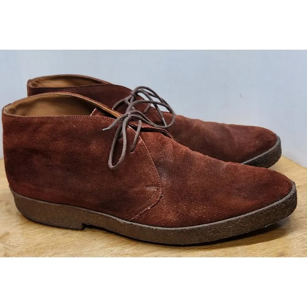 Rare‎ Vtg Edward Green Sport Monza Chukka Boots Brown Suede Men 9.5 UK / 10 US